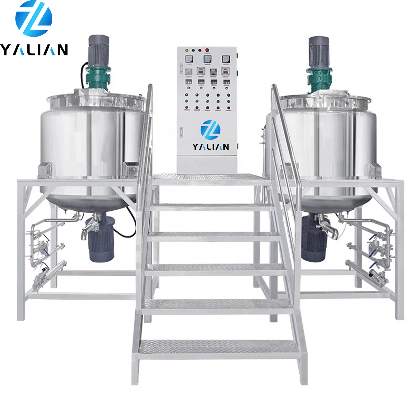 2000L Cosmetics Homogenizer Mixing Tank Liquid Soap Detergent Body Lotion Gel Making Manufacturing Machinery