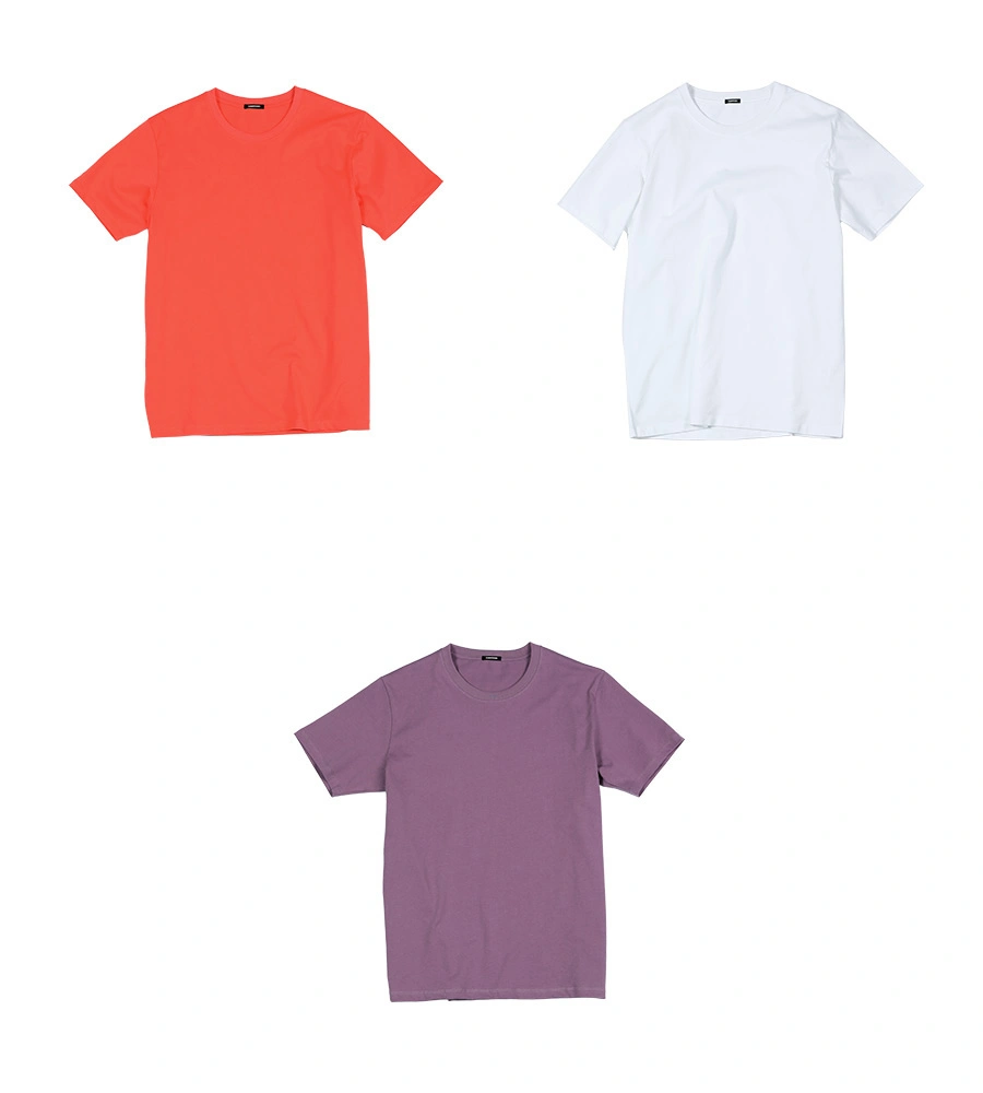 Wholesale/Supplier Custom Men Plain Tee Shirt Custom Logo Multi Colors Breathable Summer Cotton T Shirt