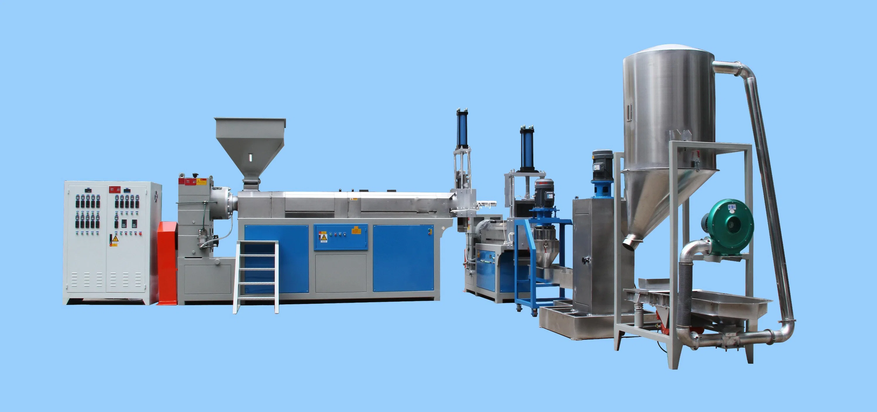 Full Automatic High Output Waste Crushed Washing Film PP PE Film Bag Recycling Machine Granulating Machine Recycling Line Granule Making Machine