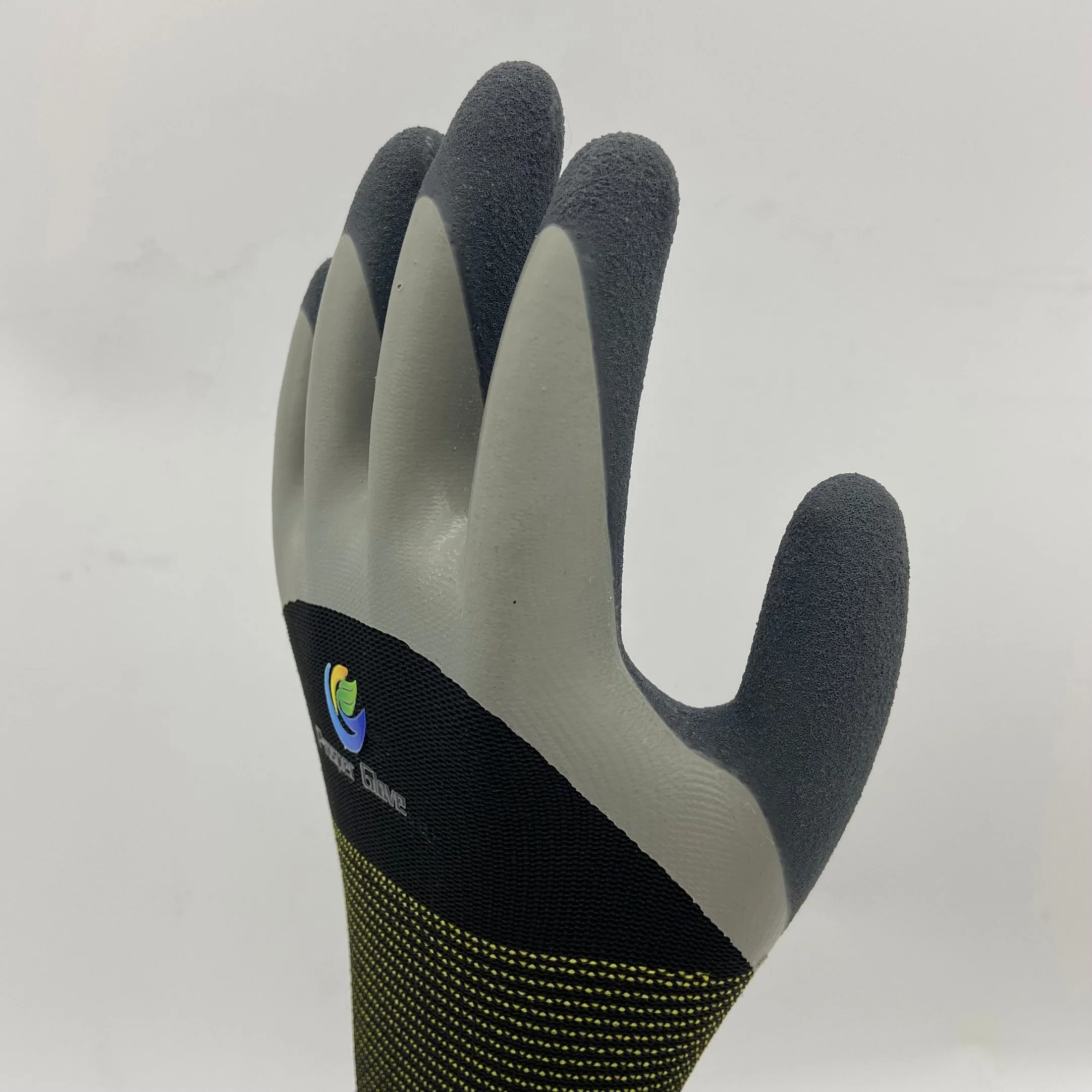 Double Latex Coating Sandy Finished Safety Industrial Glove Sandy Latex Work Gloves