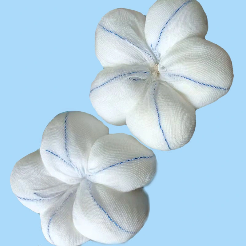 Hot Sale Custom CE Medical Disposable Promotion Surgical Xray Thread Sterile Gauze Balls for Wound