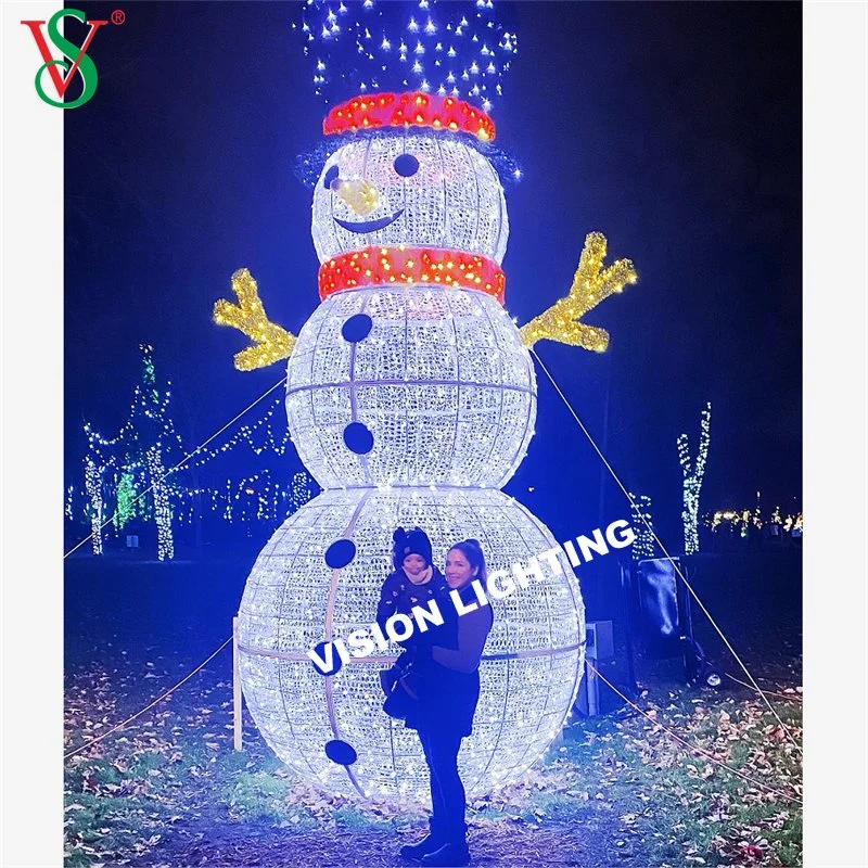 Decorações para exterior enormes luzes LED Natal Snowman Motif Lights