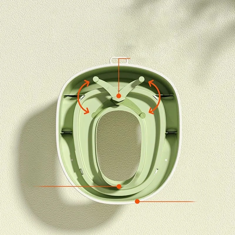 Siège d'entraînement portatif pour toilettes de bébé doux avec poignées Ovale rond