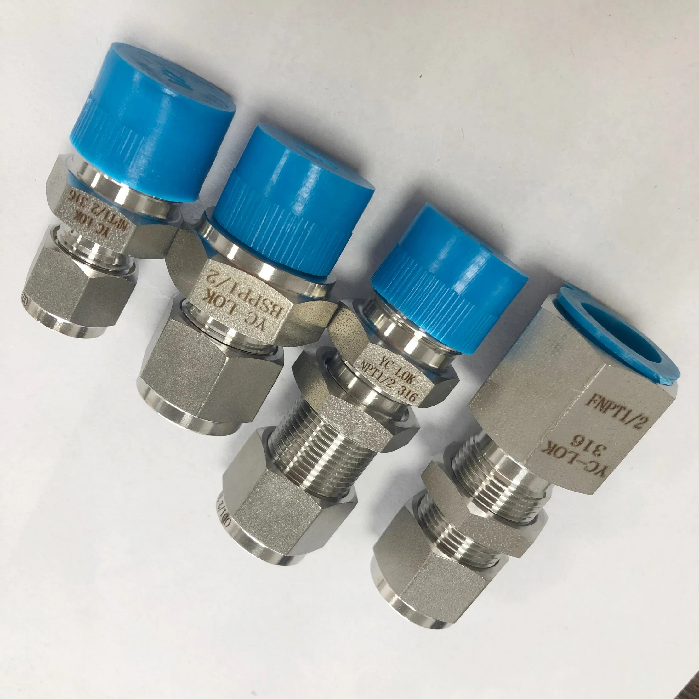 Straight Push in Tube Through Male Thread Valve Fitting