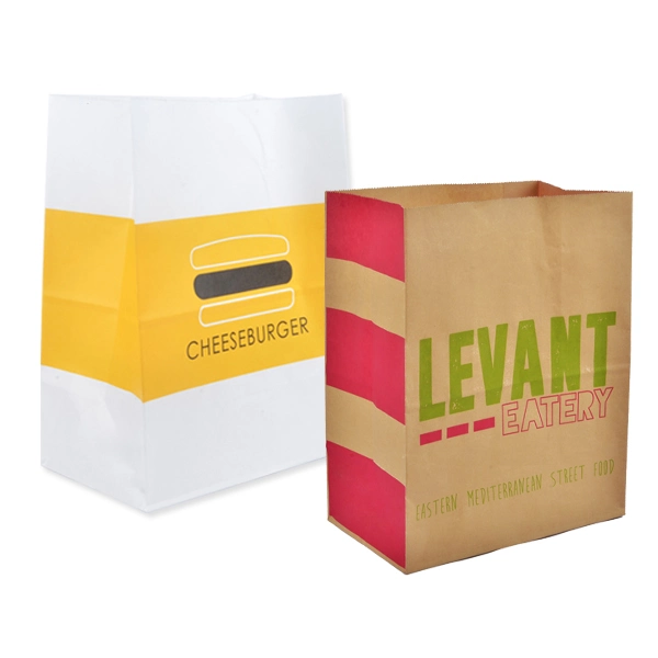 Supplier Custom Logo Food Grade Brown Kraft Paper Bakery Bag