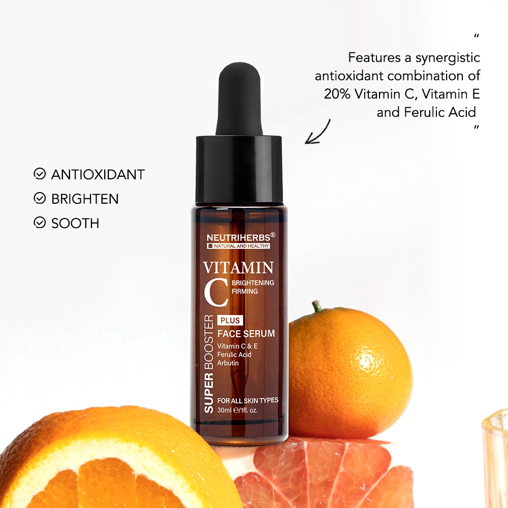 OEM ODM Private Label Vitamin C and E Glowing Serum for Face with Hyaluronic Acid