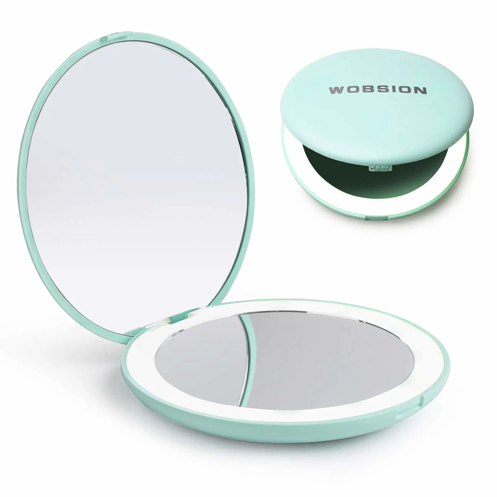 Travel Handheld LED Double-Sided Portable Pocket Folding Makeup Mirror