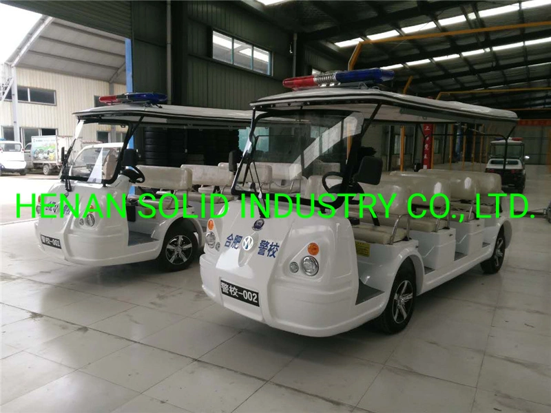 4 Kw Motor Mini Electric Security Patrol Car in New Design Policeman Style