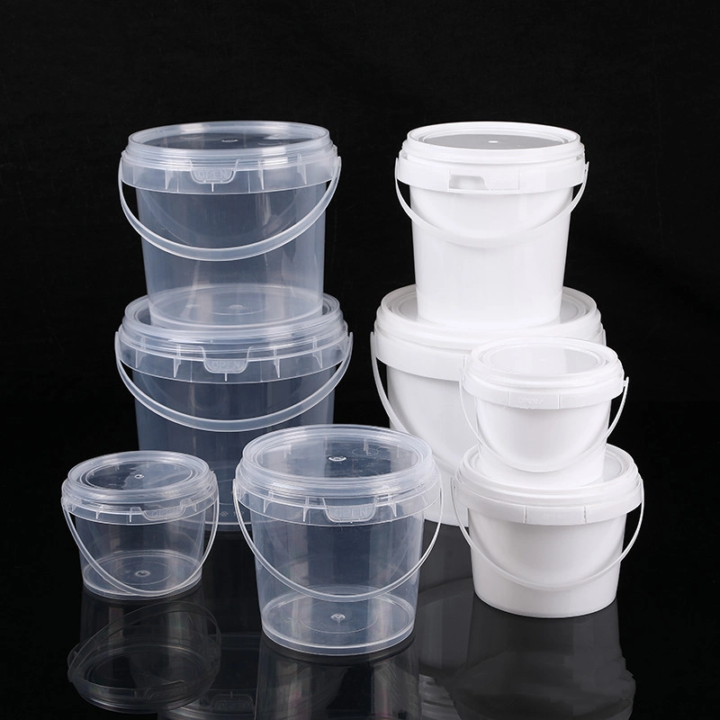 Plastic Bucket 0.3--5L Thickened Lid Sealed Portable Plastic Drum