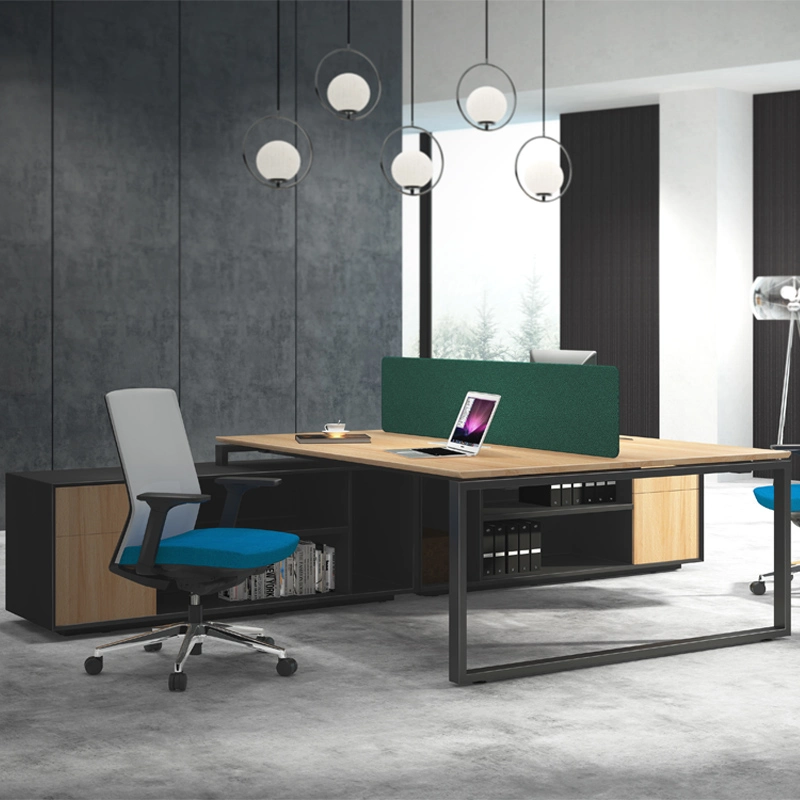 Foshan Manufacturer Melamine Furniture 4 Seater Office Table Modular Spacious Office Desk