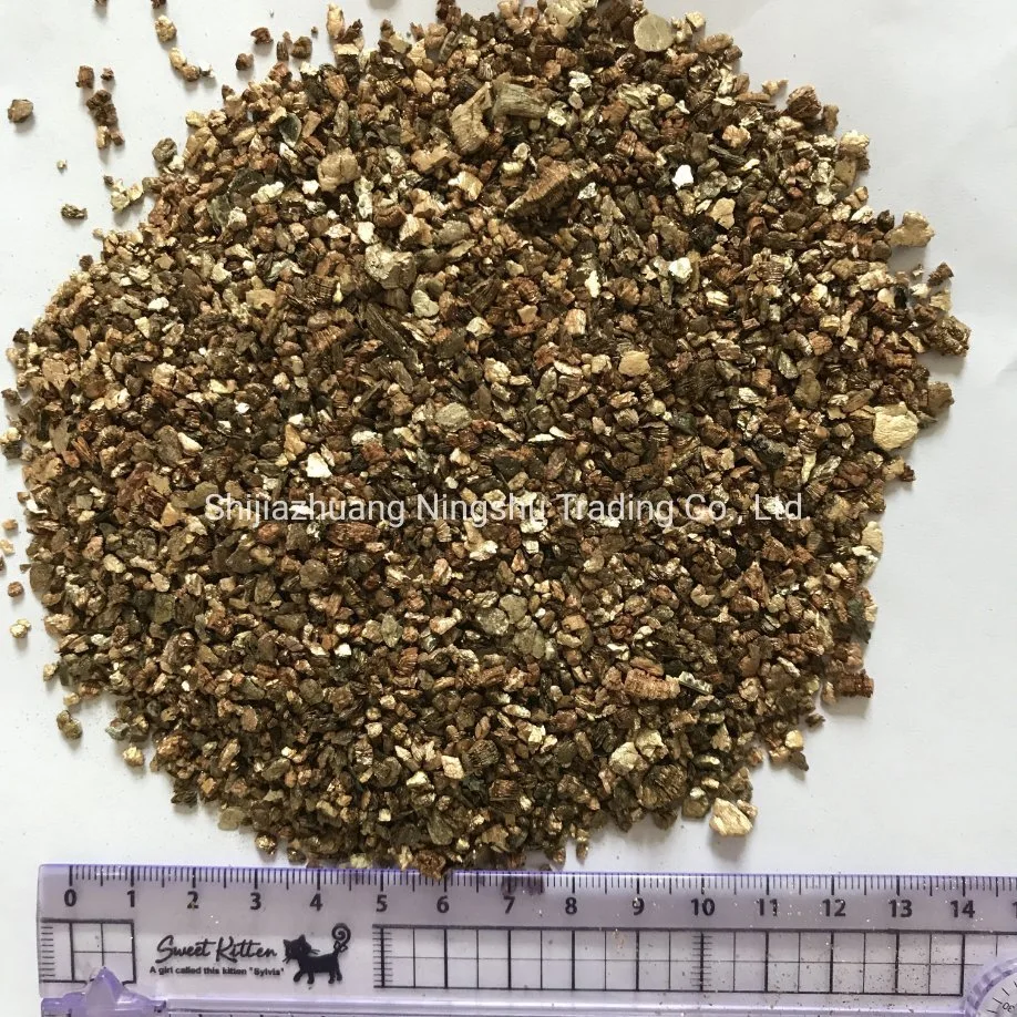 Vermiculite expansé argent doré de qualité supérieure à faible teneur en poussière pour le jardinage, l'horticulture, l'isolation, les matériaux de construction