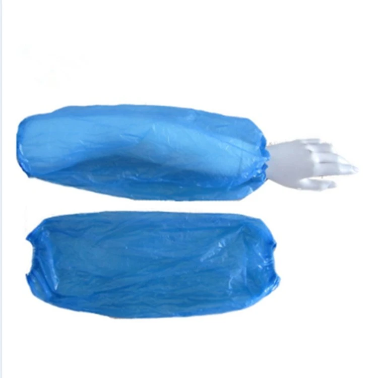 Blue Clear Plastic Machine Made 3G Disposable PE Arm Oversleeve Covers