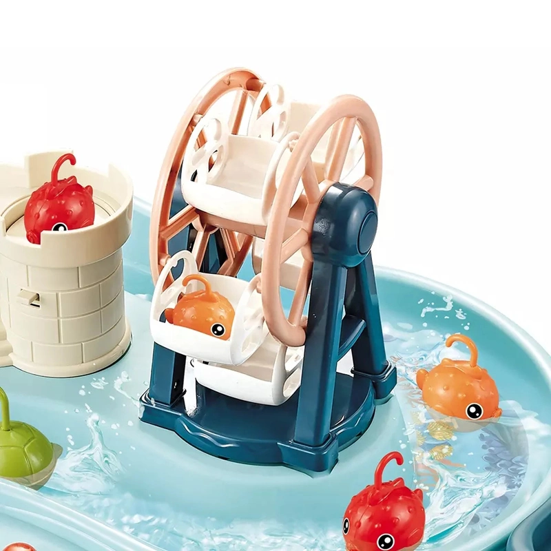 Tombo Vente en gros de jouets éducatifs pour enfants, jeu de pêche pour tout-petits sur une plateforme d'eau, jouets à piles, ensemble de jeu de pêche avec une grande roue en plastique.