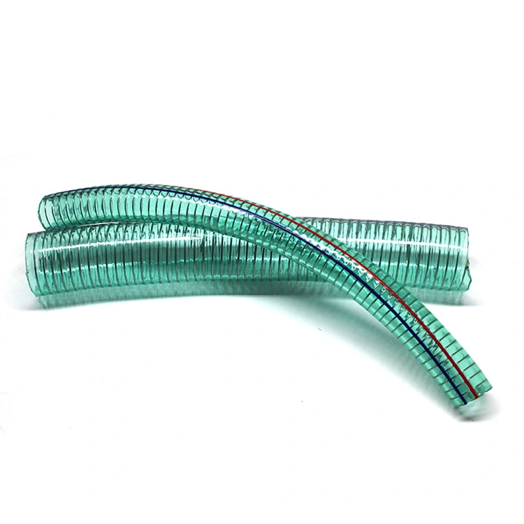 Direct Factory flexible Blue Steel Wire Reinforced PVC Strengthen Hose Suppliers with FDA