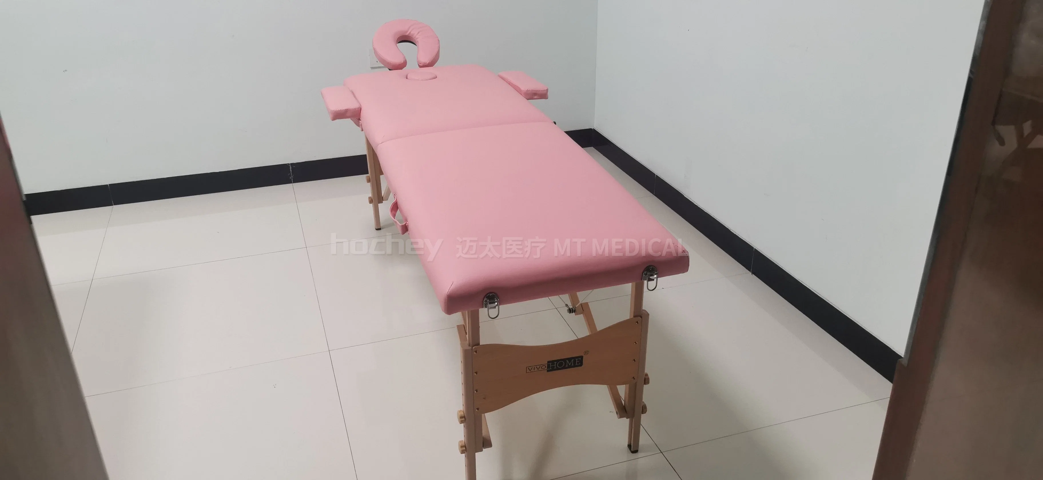 Cheap Folding Portable Acupuncture SPA Bed De Massage Table Adjustable Beauty Salon Facial Bed for Massage with Wooden Leg