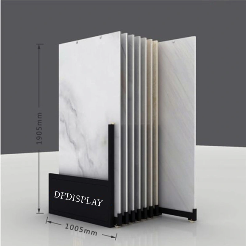 High quality/High cost performance  Push-Pull Horizontal Sliding Quartz Stone Shelf Marble Stone Sample Tile Showroom Display Stand