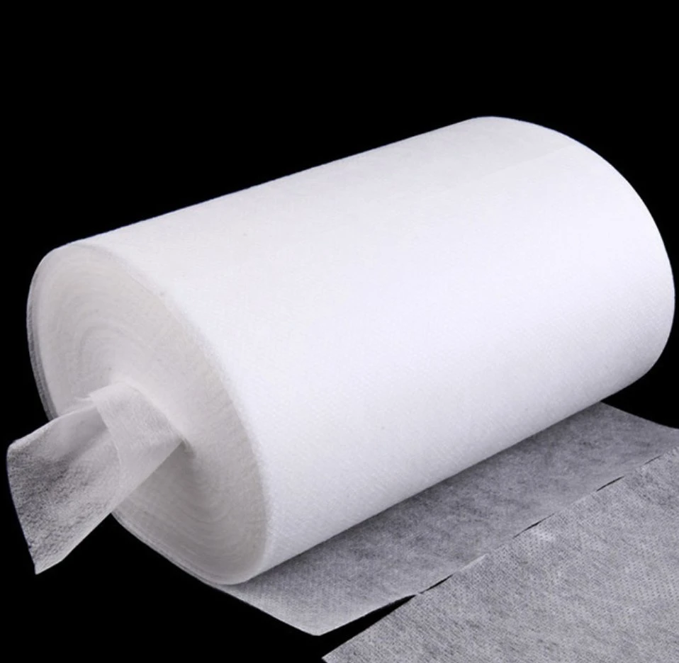 Tecido não tecido Spulace paralelo de alta qualidade e tecido cruzado não tecido para Toalhetes húmidos