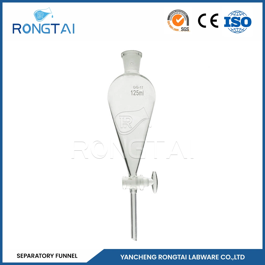 Rongtai Chemistry Lab Equipment Wholesaler Small Separatory Funnel China Separatory Funnels Vertical