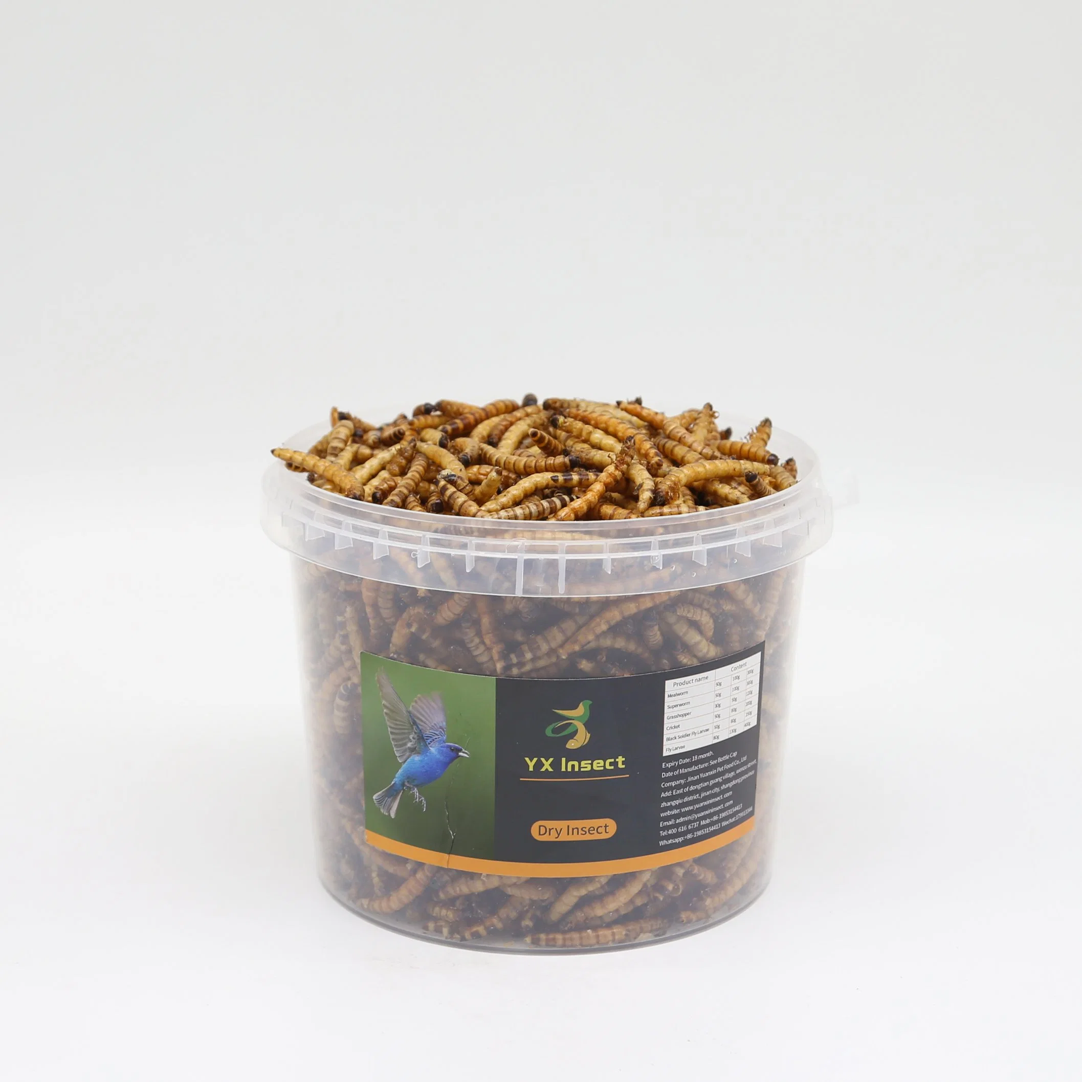 Superworms seca de alta nutrición alimentación para aves de corral