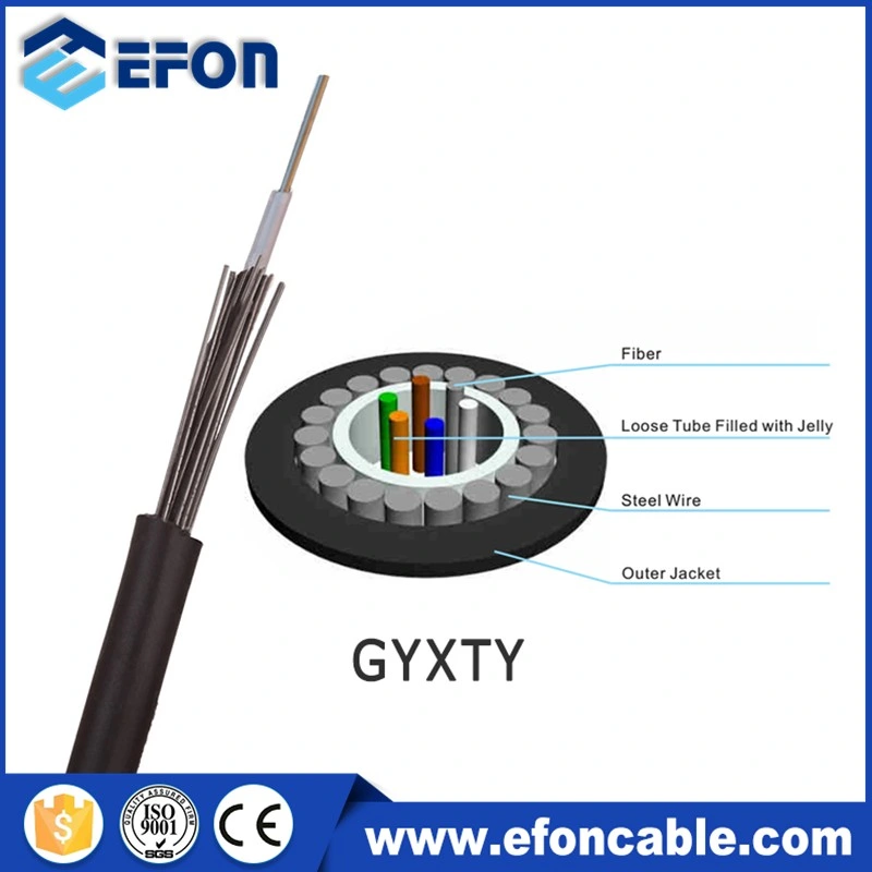 Efon GYXTY Kabel Outdoor Stahl Draht Rüstung Uni-Tube Glasfaser Kabelpreis Pro Meter