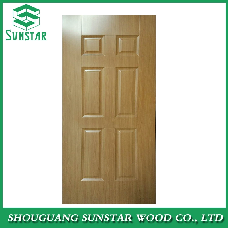 Door Skin with Natural Veneer/Melamine Faced and MDF Core