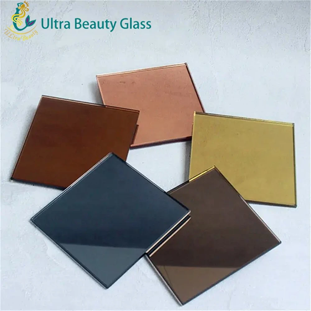 Custom Cut Colored Bronze Golden Decorative Double Coated Aluminum Mirror Glass