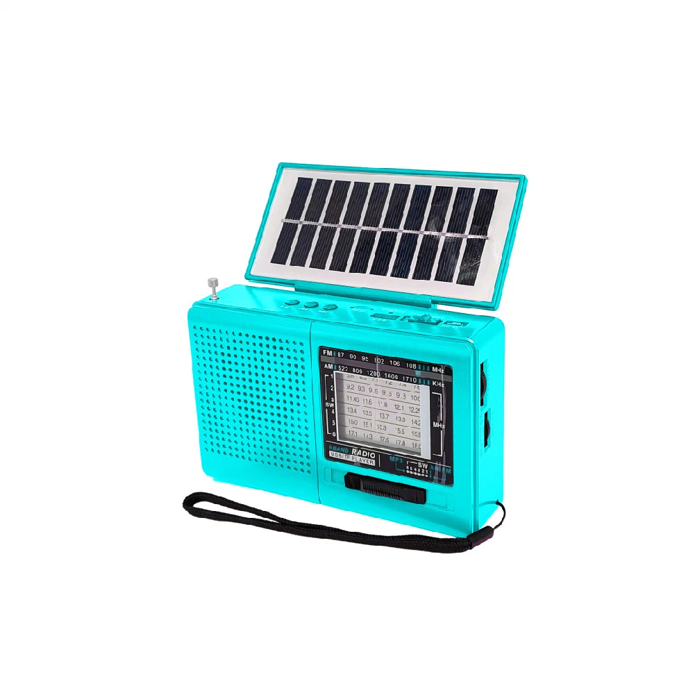 Charge with Ease: Solar Am/FM Radio with Built-in Bluetooth Speaker and MP3 Player