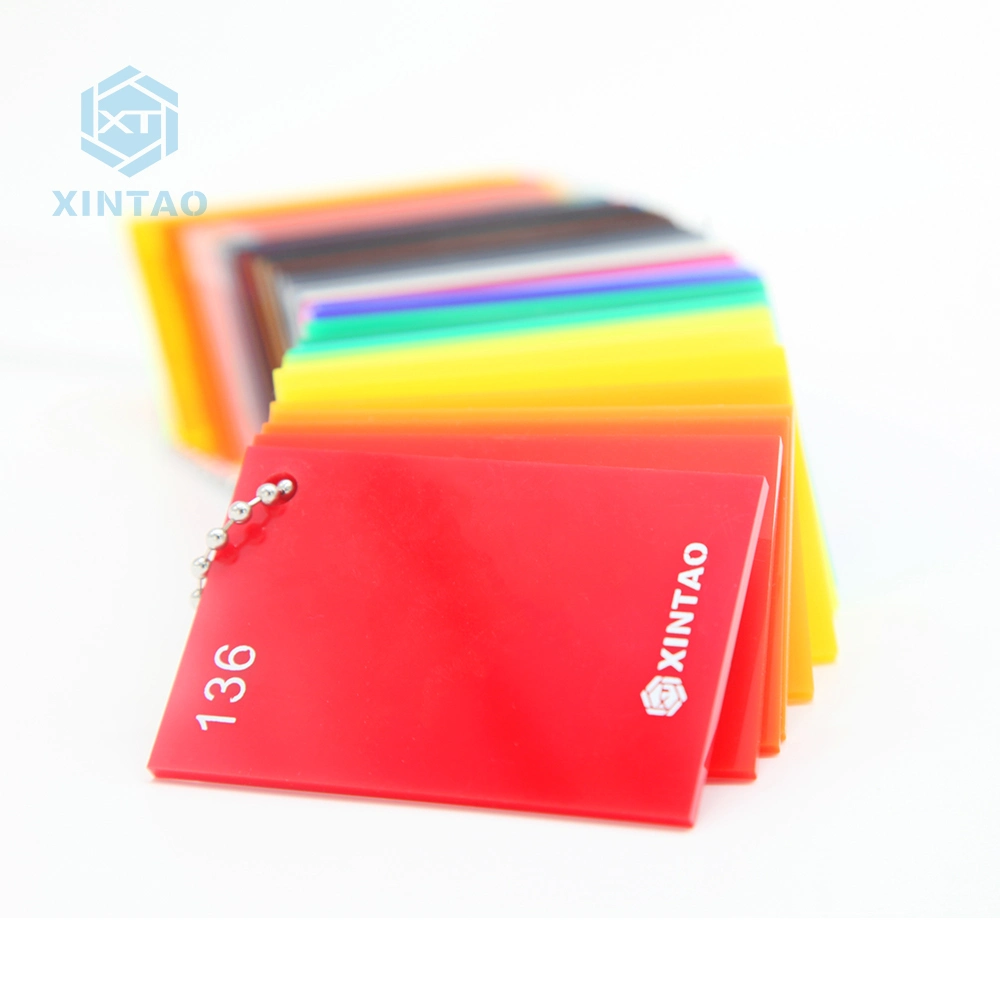 Xintao Solid Surface Advertising Material Excellent Light Transmittance Brilliant Colors Cast Acrylic Sheet Clear Plexiglass