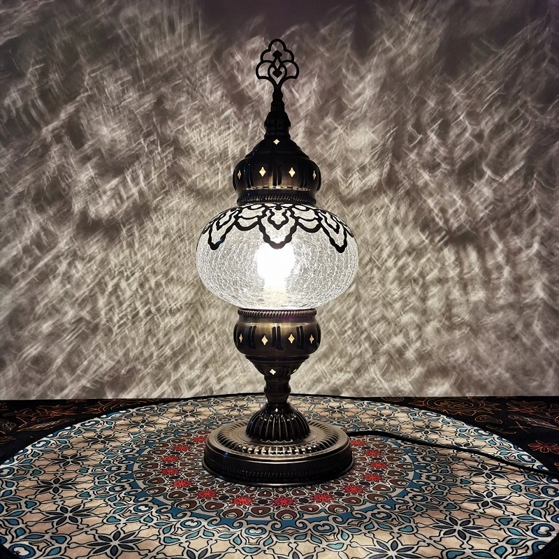 Newest E14 Hand-Inlaid Glass Mosaic Bedroom Living Room Decorative Table Lamps (WH-VTB-11)