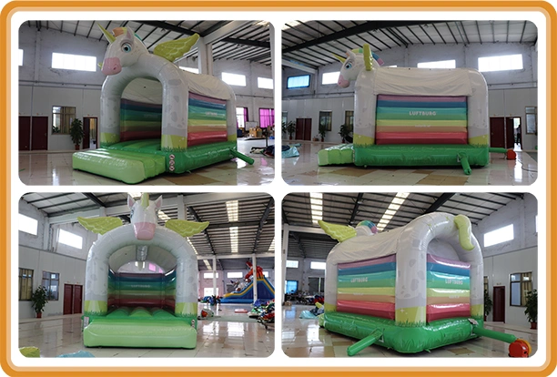 Aoqi Rainbow Unicorn Inflatable Bouncer Bouncer House