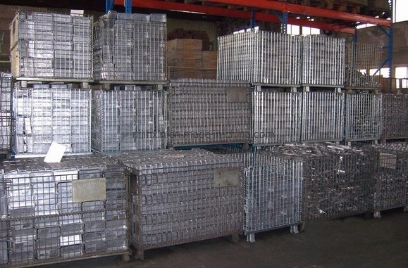 Foldable Steel Wire Mesh Containers for Warehouse