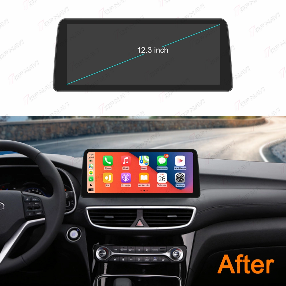 12.3 po pour le lecteur radio de voiture 1920*720 Android 2019-2021 de Hyundai Tucson Navigation GPS