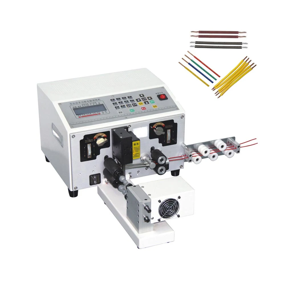 2 Tube Single Wire Stripping Machine Cutting Cable Twisting and Peeling From 0.1 to 4mm2 From AWG14-AWG32