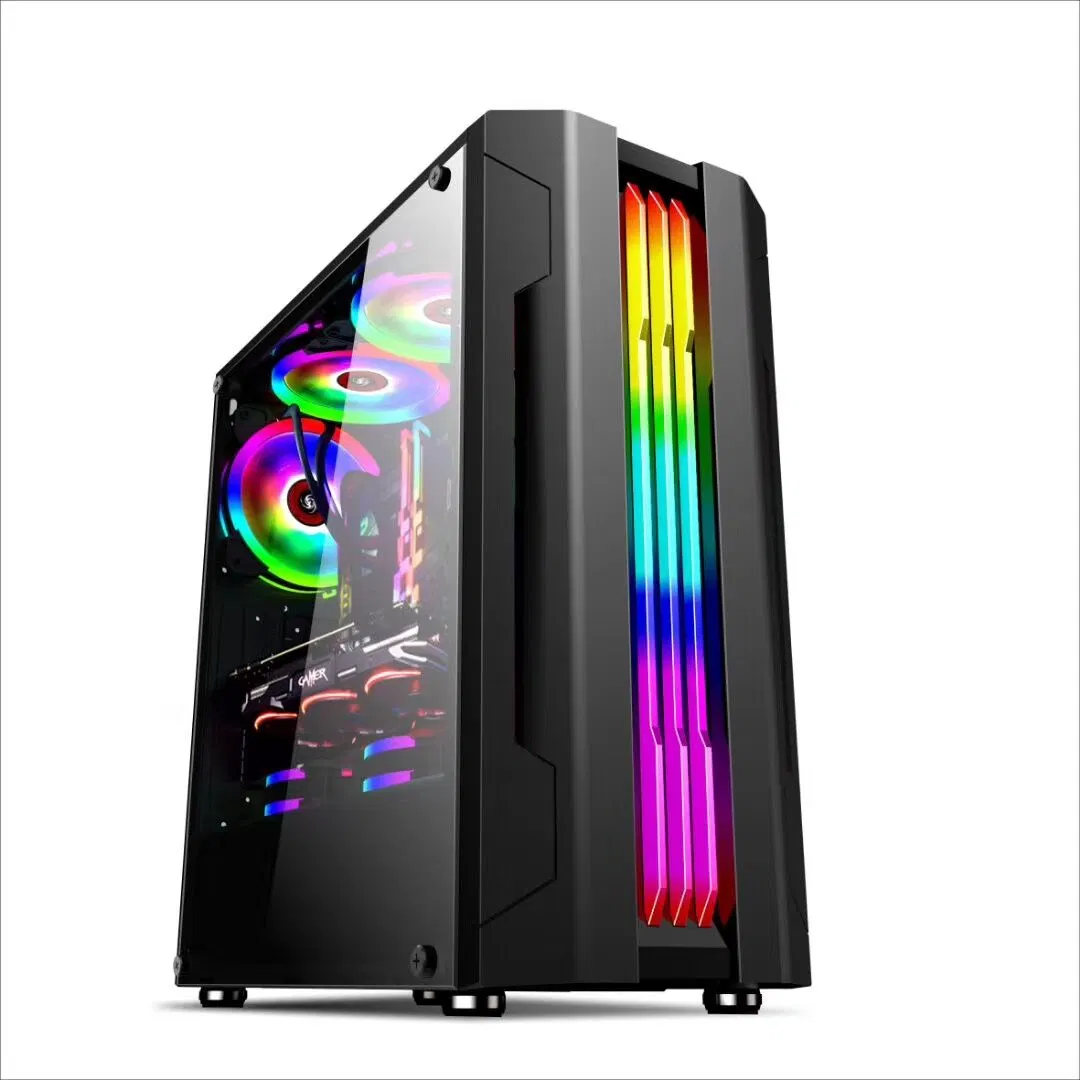 New Cool Design Colorful RGB Light ATX Gaming PC Desktop Computer Case