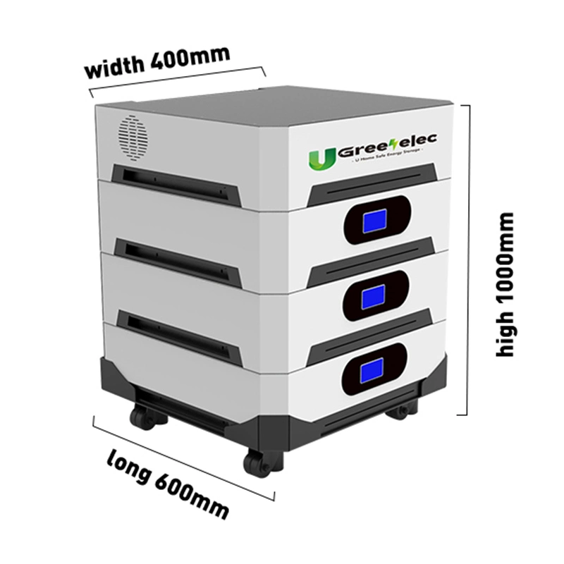 U-Greenelec OEM Stacked Lithium Batteries 51.2V 48V LiFePO4 Household Energy Storage