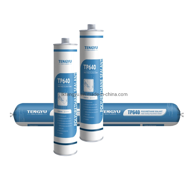 One Component 220% 400% Swelling Strong Adhesion Water Swelling Hydrophilic Polyurethane Sealant