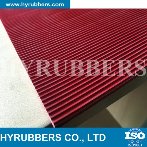 Red Color Antislip Rubber Sheet, Fine Ribbed Rubber Sheet