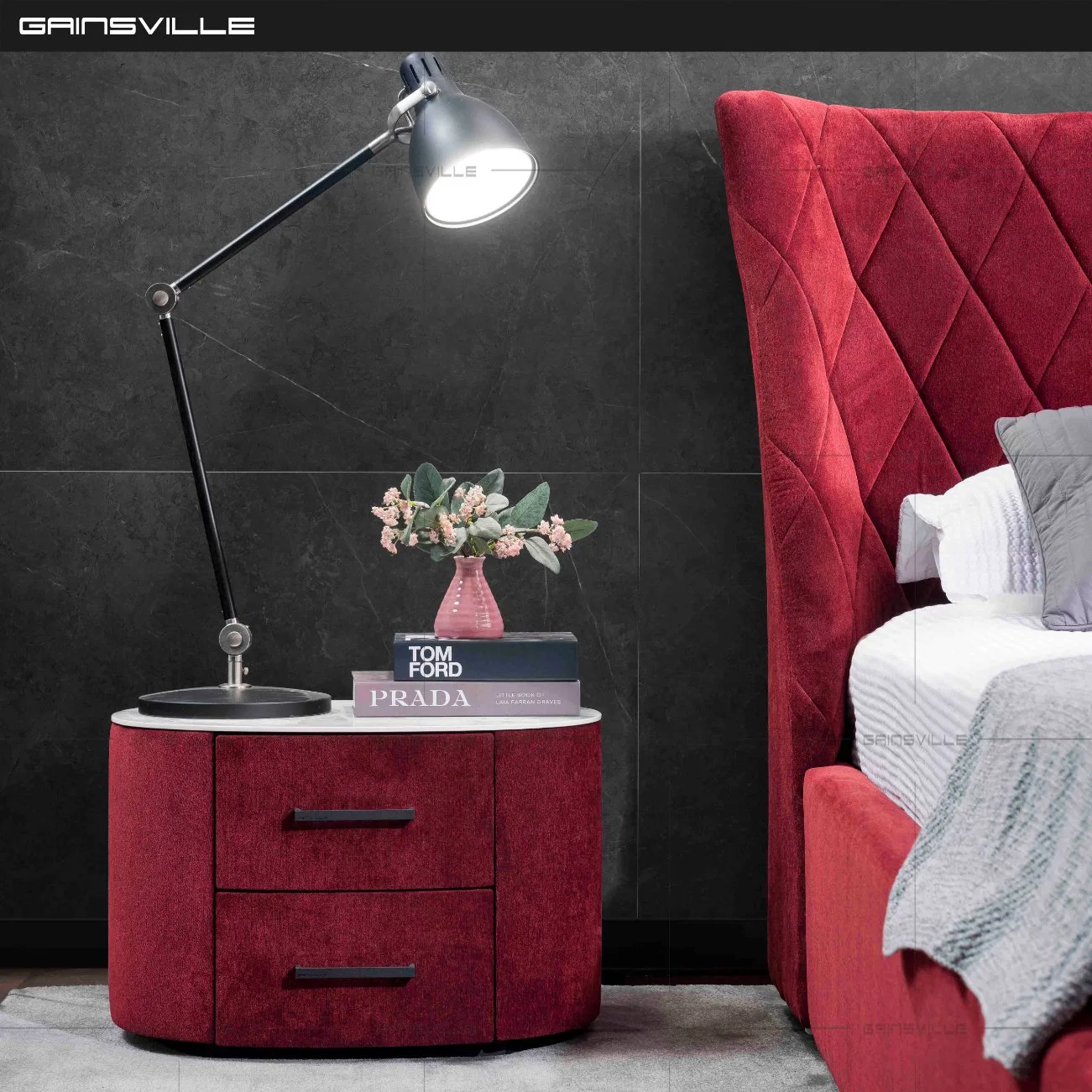 Домашняя мебель роскошь мебель современная кровати Италия кровать для GC1825