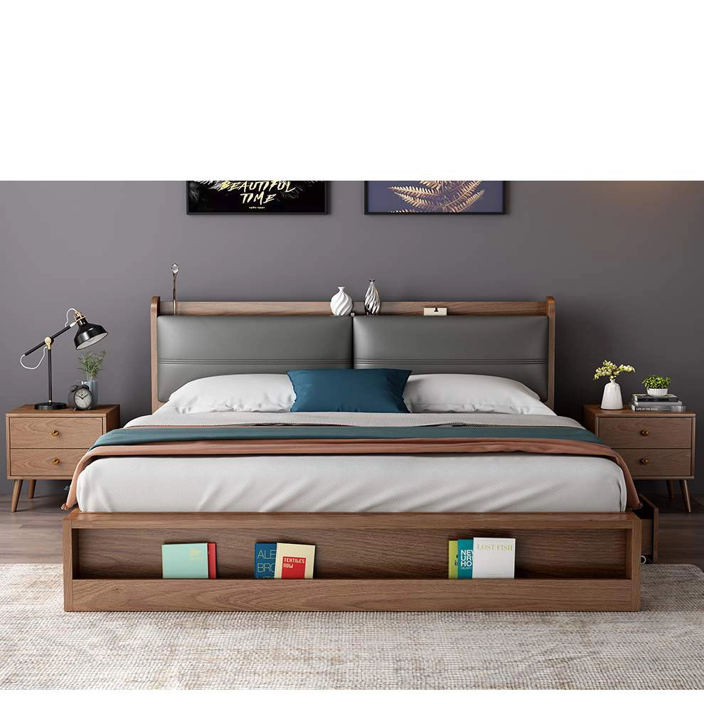 Modern Nordic Home Furniture Bedroom Furniture Wooden Melamine MDF Bedroom Sets