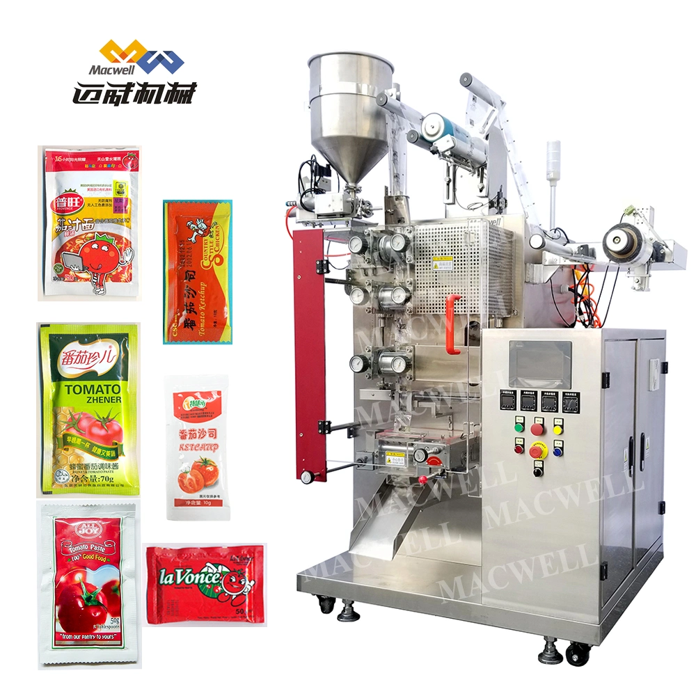 Custom Pouch Bags Tomato Paste Sweet Chilli Sauce in Automatic Packing Sealing Machine