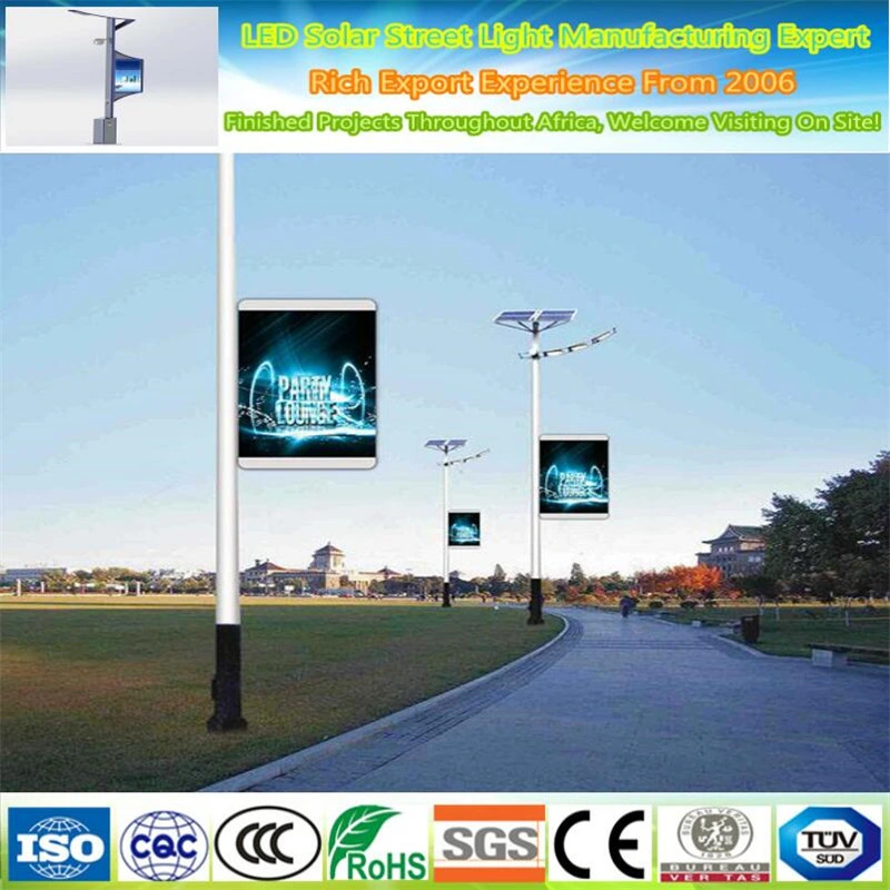 Polo inteligente con pantalla LED de CCTV inteligentes Smart transmisor WiFi poste de luz de la calle