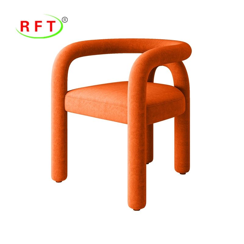 Design Replica Home Furniture Unique Bold Dining Orange Fabric Chair