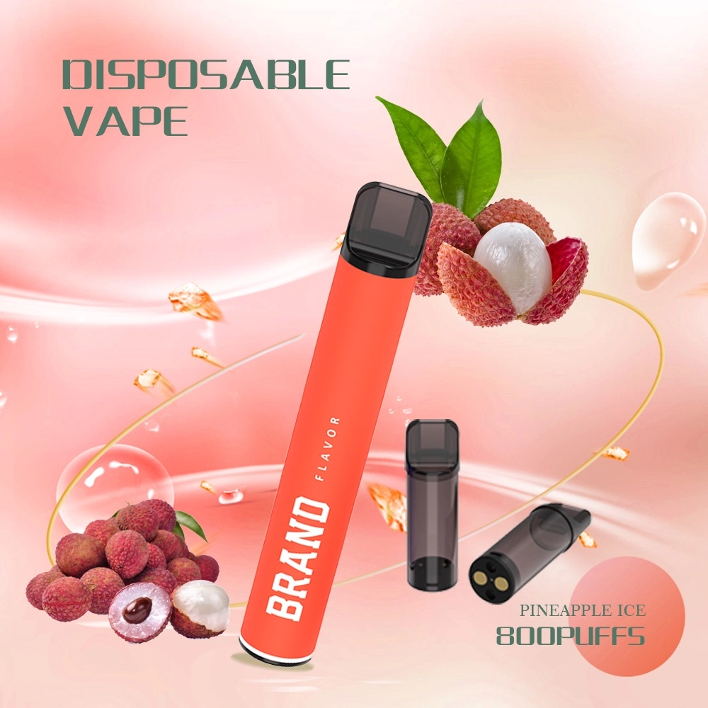 OEM Factory 500 puffs Представляемый одноразовый стилус Vape 400 мАч Перезаряжаемый электронный пригарный пригарный пригарный пригарный пригарный контейнер емкостью 2 мл