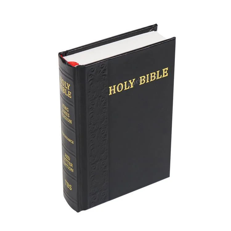 Custom Books on Demand Full Color High Quality Leather Cover Hardcover Case Bound Holy Bible Book Printing