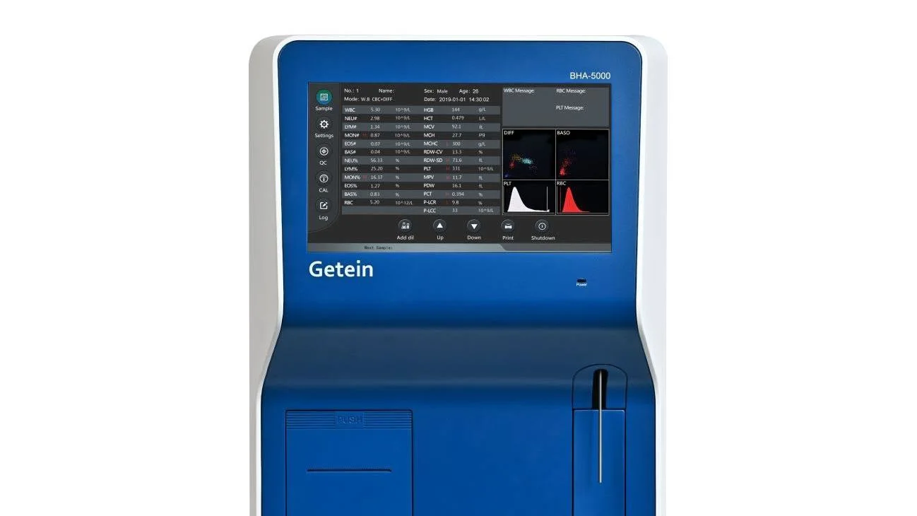 Гематологический анализатор Getein BHA 5000 5 Diff для медицинского оборудования Посмотрите на состояние заболевания