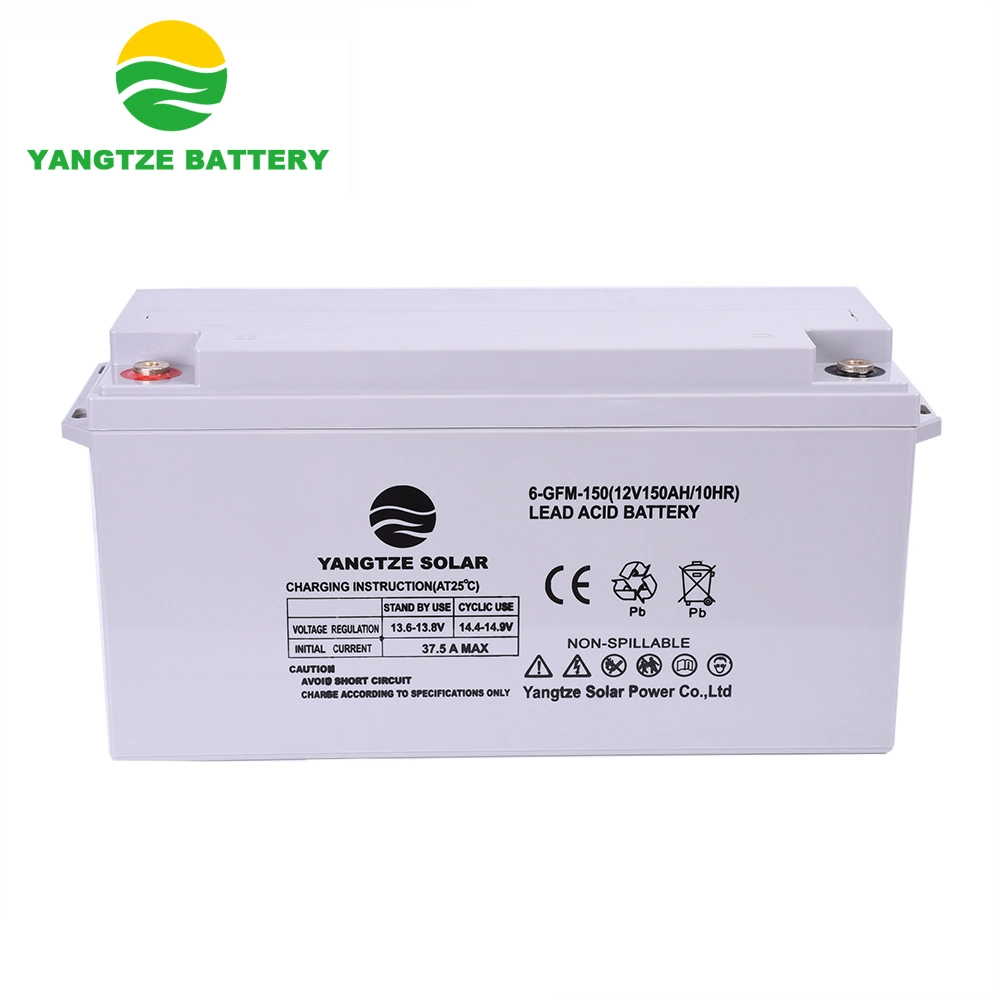 Yangtze 12V 140Ah 150AH 155Ah au plomb acide Solar Power Pack de batterie