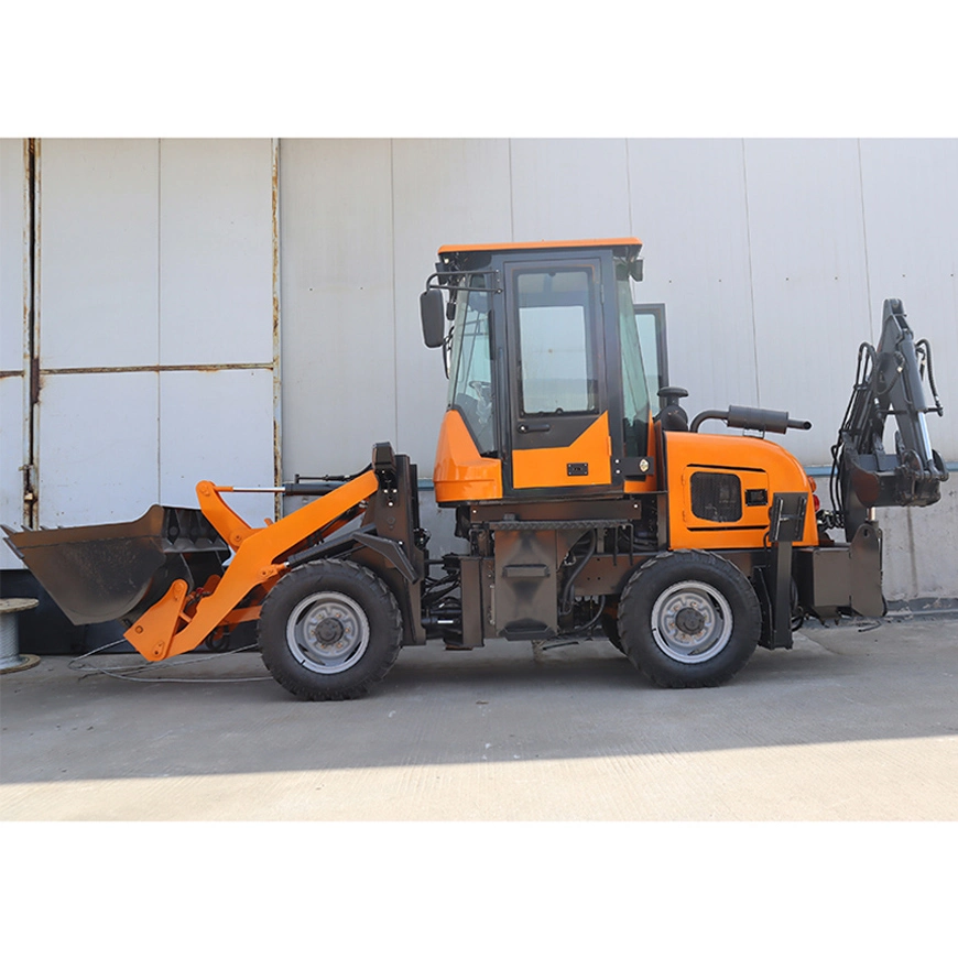 Mini Backhoe Loader Earth-Moving Machinery Small Wheel Backhoe Excavator Loader