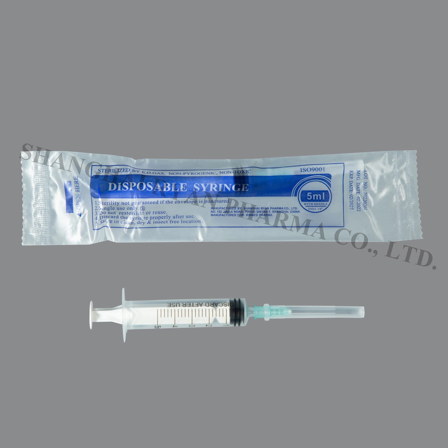 Disposable Plastic Syringe with Needle 3-Part