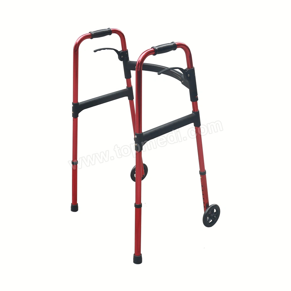 Rehabilitation Adults Foldable Aluminum Alloy Lightweight Walking Walker for Disabled