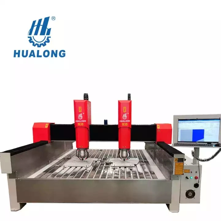 Hualong High Quality Automatic Tool Changer CNC Router Stone Machinery Marble Engraving Stone Craving Machine for Granite Glass Ceramic Cutting
